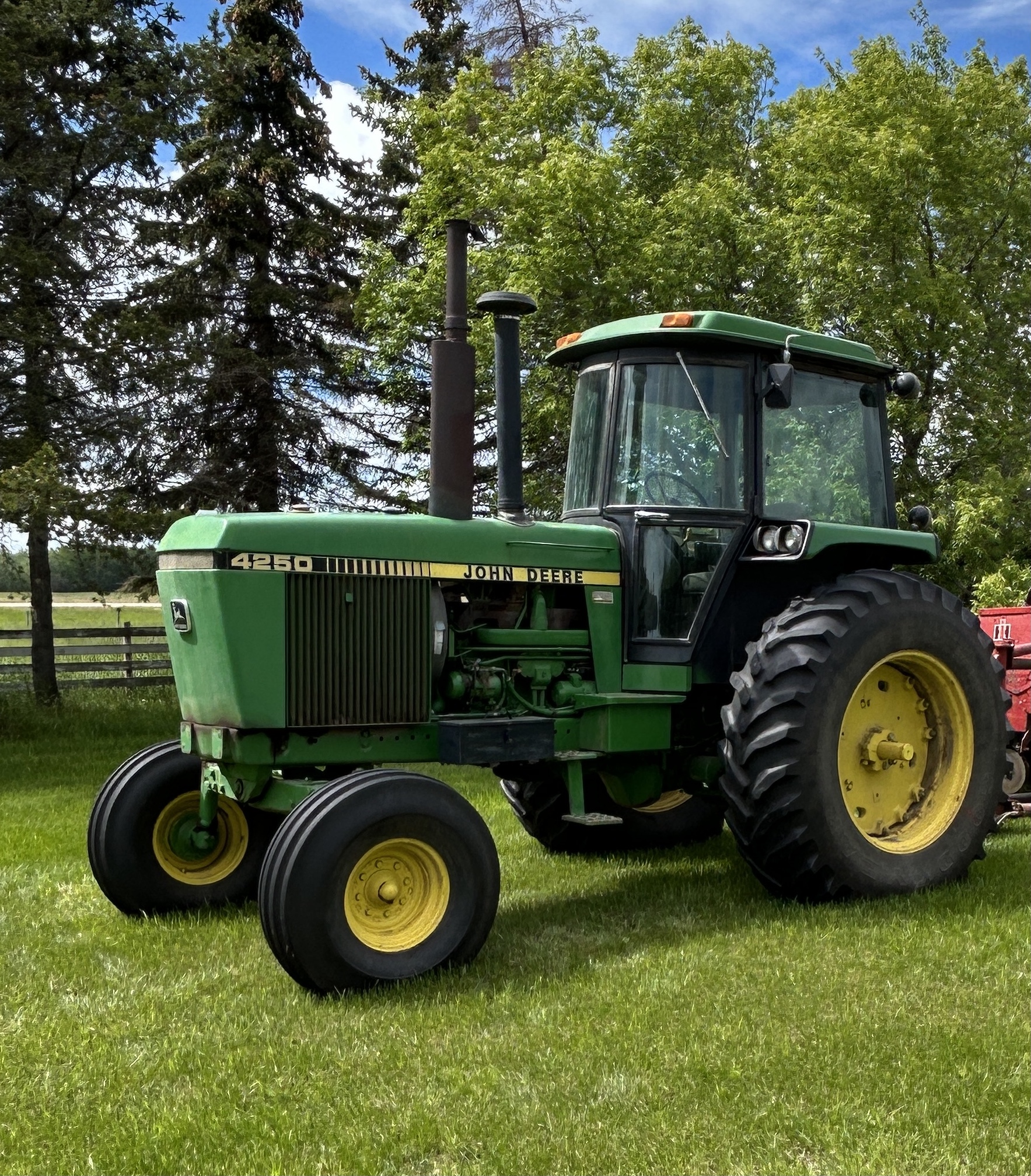 Blue tractor